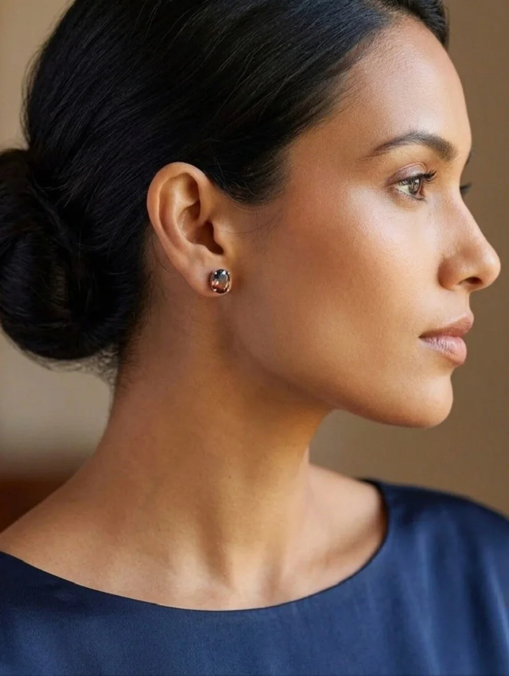 Aqua Terra Costa Quartz Platinum Over 925 Solitaire Stud Earrings 4.50 CTW